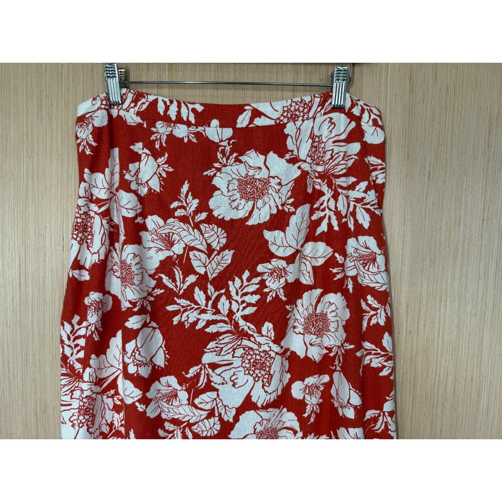 Old Navy High Waisted Linen Blend Floral Maxi Skirt Womens Size Large Tropical - Picture 3 of 11